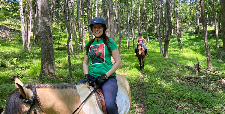 riders in the forest